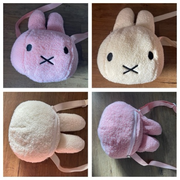 MIFFY-Brand New (NWOT) Fleece Crossbody Handbag-Your Choice White or Pink - Picture 12 of 16